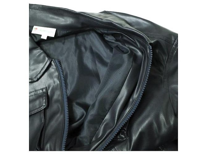 Autre Marque Rajabrooke Kunstlederjacke L Navy Marineblau - Ansicht 7