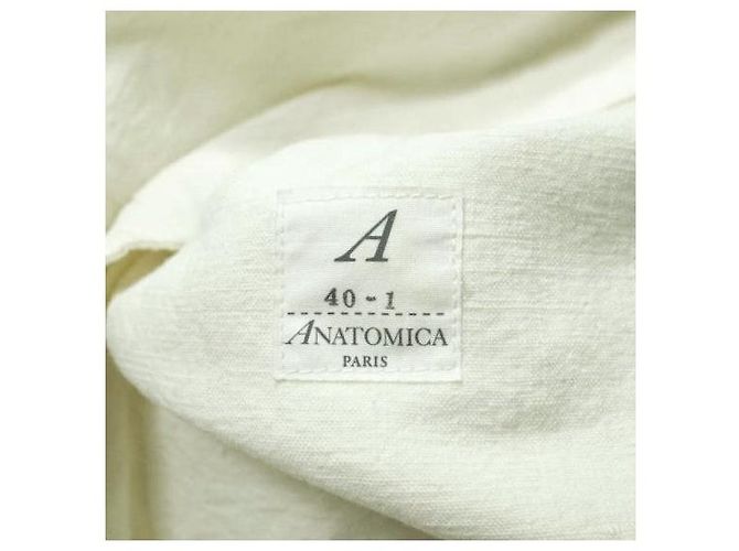 Autre Marque GIACCA DOLMAN ANATOMICA Giacca in cotone e lino Bianco - vista 6