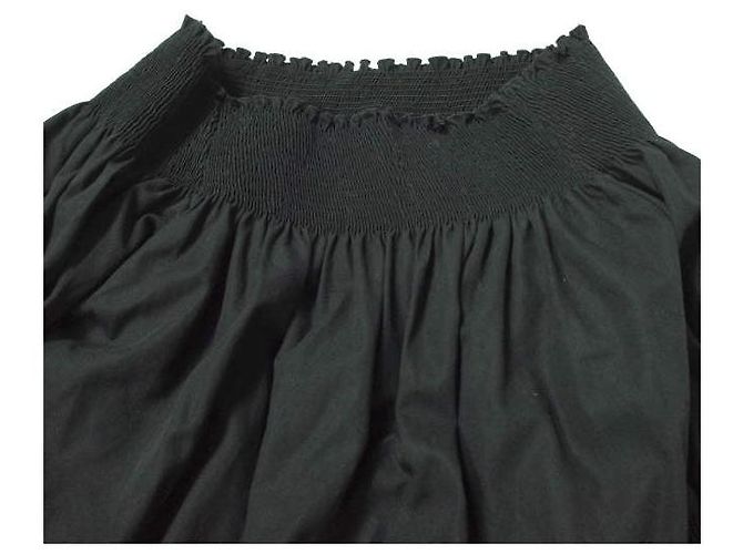 Autre Marque H BEAUTY&YOUTH Baumwollbluse Schwarz mit Off-Shoulder - Ansicht 4