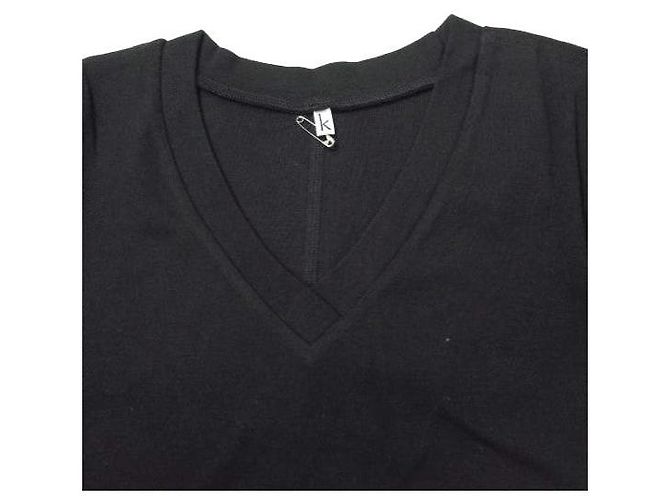 Autre Marque Camiseta Koko de cuello en V de algodón negra M - vista 3