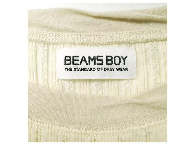 Autre Marque BEAMS BOY Jacquard Ripp Kurzarm Oberteil - Ansicht 4