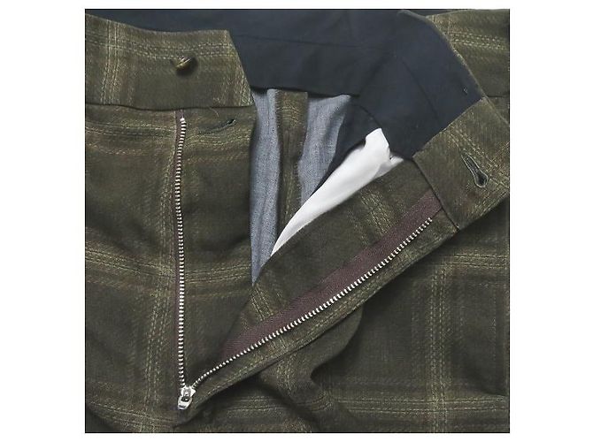 Autre Marque Calça Boot-Cut com Bolsos de Aba Needles em Tecido Tropical Poly Verde oliva - vista 4