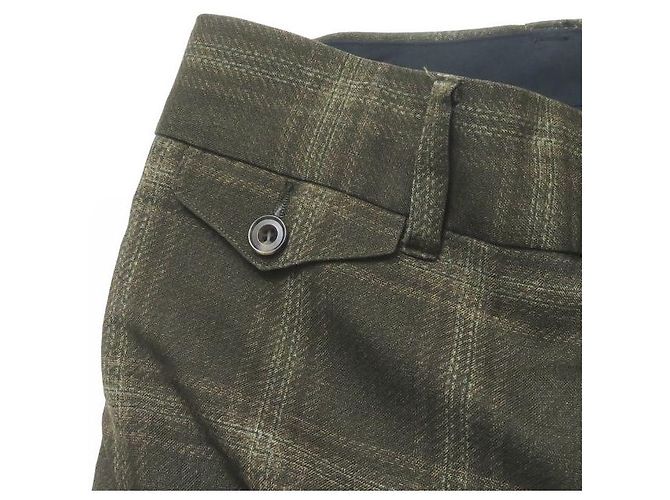 Autre Marque Calça Boot-Cut com Bolsos de Aba Needles em Tecido Tropical Poly Verde oliva - vista 5
