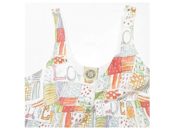 Autre Marque VESTIDO DE ALGODÓN CON ESTAMPADO DE AMOR FAMILIAR ODILE Blanco - vista 4