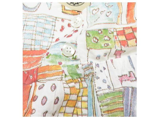 Autre Marque VESTIDO DE ALGODÓN CON ESTAMPADO DE AMOR FAMILIAR ODILE Blanco - vista 5