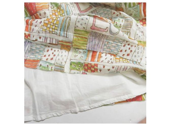 Autre Marque VESTIDO DE ALGODÓN CON ESTAMPADO DE AMOR FAMILIAR ODILE Blanco - vista 7