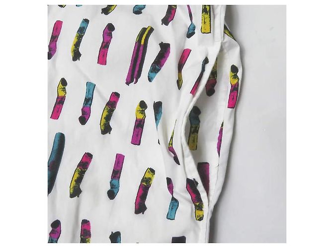 Autre Marque Camisa de tabaco SSZ 21SS M Impresión Blanca Blanco - vista 6