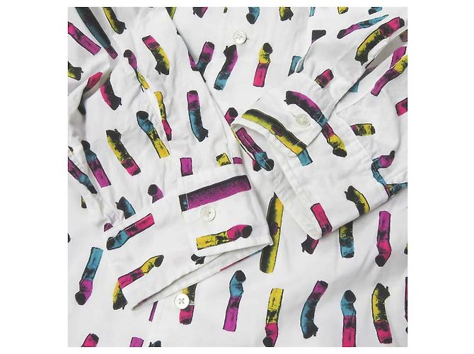 Autre Marque Camisa de tabaco SSZ 21SS M Impresión Blanca Blanco - vista 7
