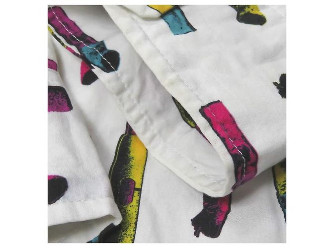 Autre Marque Camisa de tabaco SSZ 21SS M Impresión Blanca Blanco - vista 9