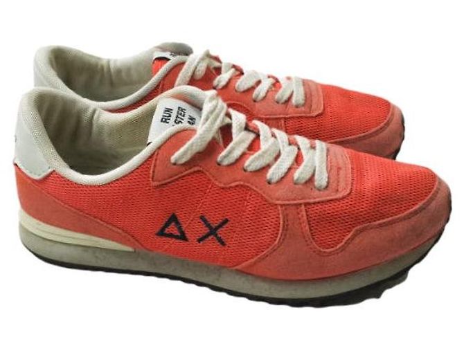 Autre Marque Sneakers in Suede, Nylon e Rete SUN68 Arancioni Arancione - vista 3