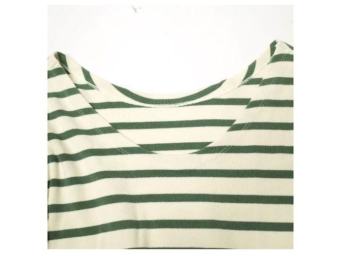 Autre Marque BEAUTY&YOUTH UNITED ARROWS Top de algodón con borde de 8 mangas Verde - vista 6
