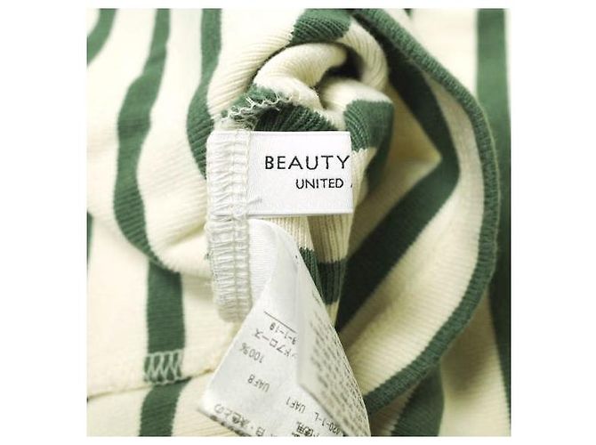 Autre Marque BEAUTY&YOUTH UNITED ARROWS Top de algodón con borde de 8 mangas Verde - vista 8
