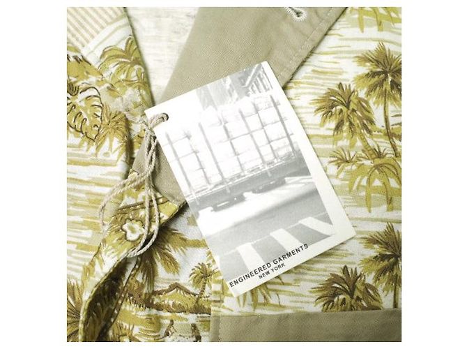 Autre Marque Chaqueta Loiter Hawaiian Print S de Engineered Garments Caqui - vista 4