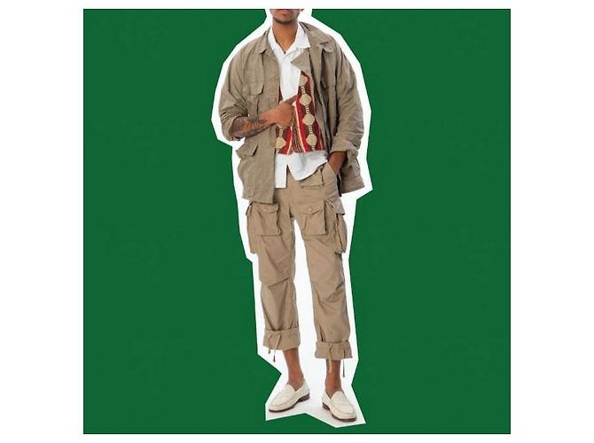 Autre Marque Chaqueta BDU de nylon y algodón khaki de Engineered Garments Caqui - vista 3