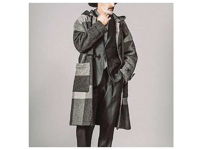 Autre Marque Abrigo Duffle de Lana Engineered Garments Gris antracita - vista 3