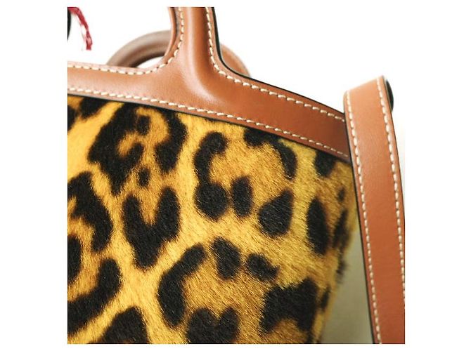 Borsa a secchiello in pelle di pecora e vitello Tropicalia di Marni Multicolore - vista 11