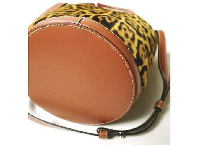 Borsa a secchiello in pelle di pecora e vitello Tropicalia di Marni Multicolore - vista 9