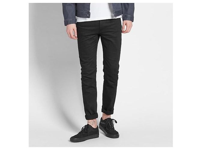 Jeans de denim slim tapered Acne Studios 29 Negro - vista 3