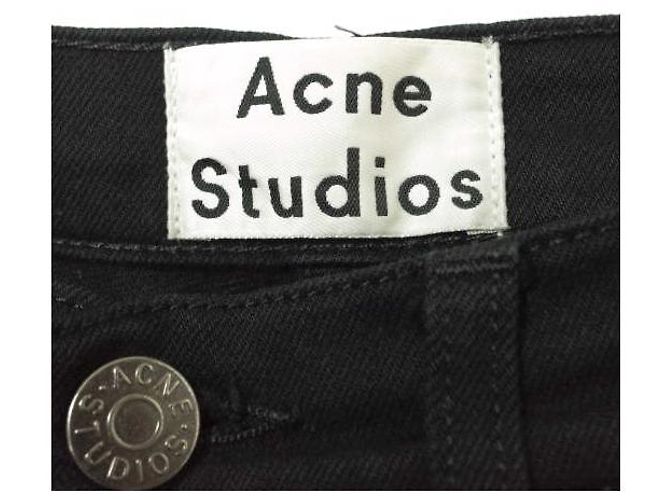 Jeans de denim slim tapered Acne Studios 29 Negro - vista 4