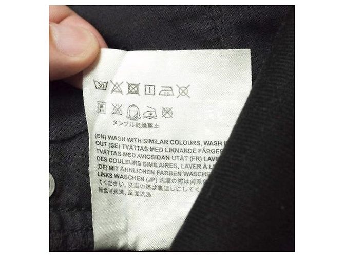 Jeans de denim slim tapered Acne Studios 29 Negro - vista 9