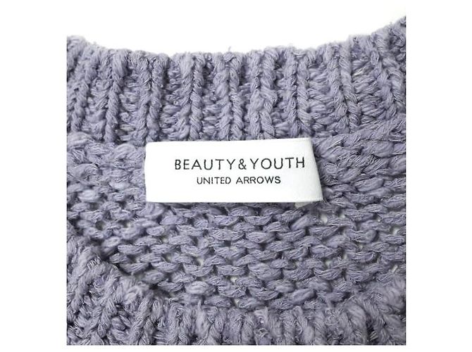 Autre Marque BEAUTY&YOUTH UNITED ARROWS Lockere Slub-Strickpullover lila - Ansicht 4