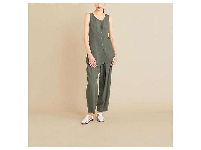 Autre Marque Steven Alan TANK TOP BLOUSE blusa sin mangas Verde oliva - vista 3
