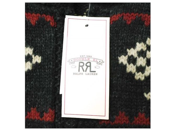 Ralph Lauren Cardigã de algodão e lã com motivo de carro RRL Preto - vista 4