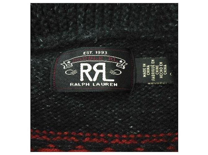 Ralph Lauren Cardigã de algodão e lã com motivo de carro RRL Preto - vista 5