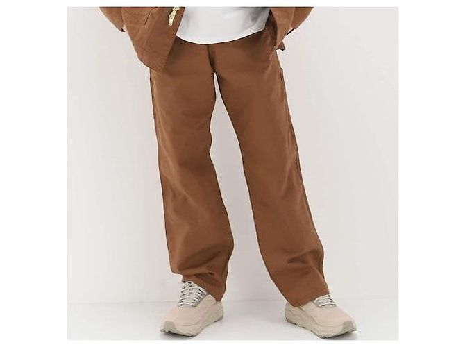 Autre Marque Pantalones de algodón Duck UNUSED Marrón oscuro - vista 3