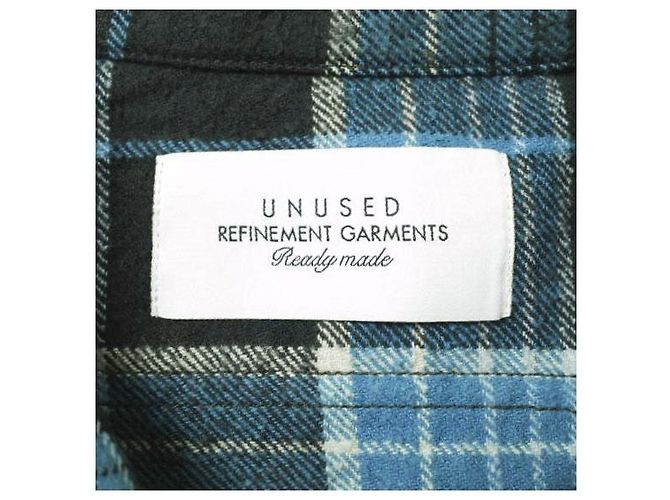 Autre Marque Camisa de cuadros de seda y algodón dañada UNUSED US2285 - vista 4