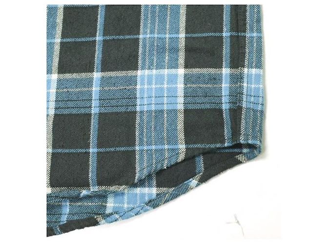 Autre Marque Camisa de cuadros de seda y algodón dañada UNUSED US2285 - vista 8