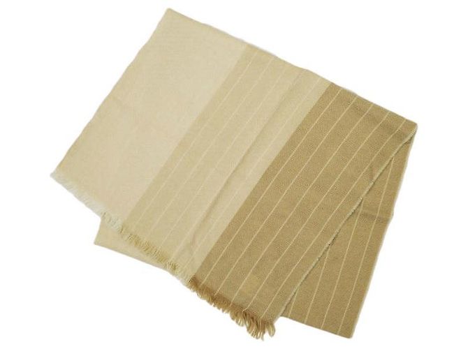 Autre Marque Sciarpa a righe in gradazione EXTRA FINE MERINO di Johnstons Beige - vista 2
