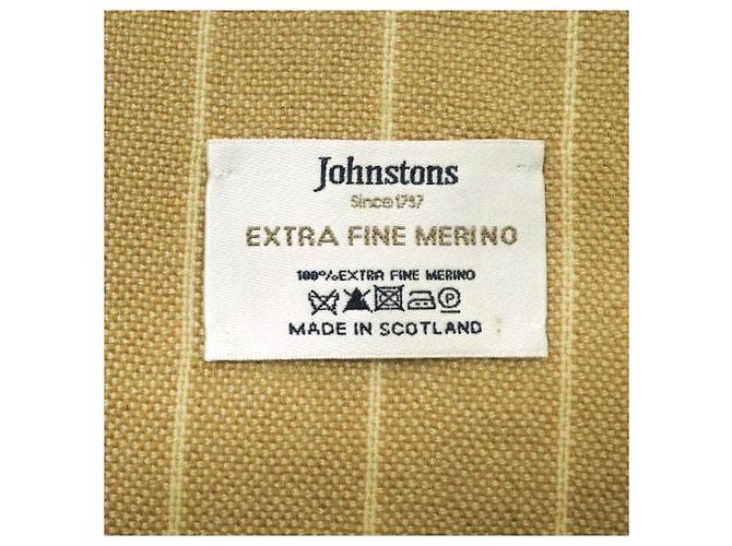 Autre Marque Sciarpa a righe in gradazione EXTRA FINE MERINO di Johnstons Beige - vista 3