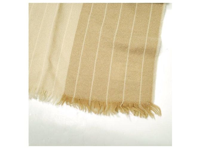 Autre Marque Sciarpa a righe in gradazione EXTRA FINE MERINO di Johnstons Beige - vista 5