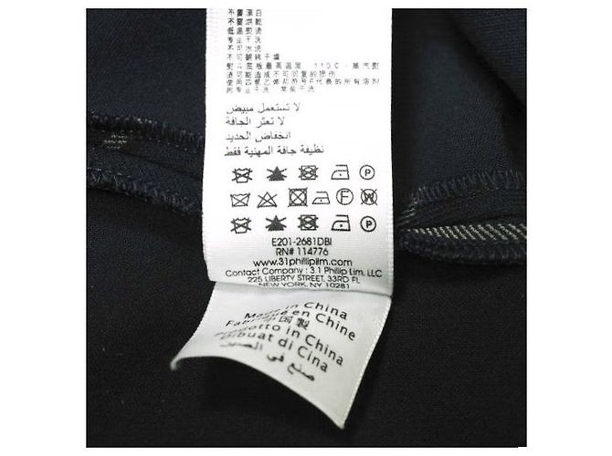 Autre Marque Top de poliéster e rayon de gola alta com riscas de 3.1 Phillip Lim Azul marinho - vista 6