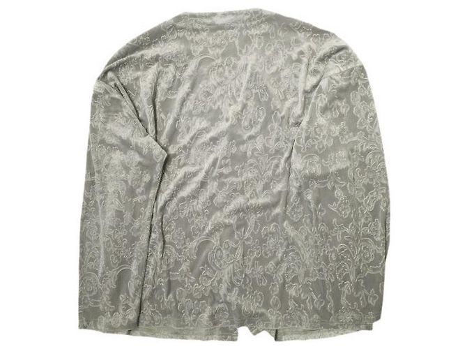 Autre Marque Danke Schon Flowe Jacquard-Velours-Cardigan Khaki - Ansicht 2