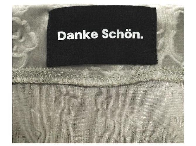 Autre Marque Danke Schon Flowe Jacquard-Velours-Cardigan Khaki - Ansicht 3