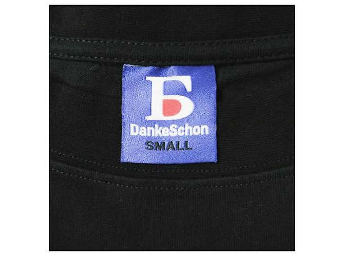 Autre Marque T-shirt a maniche lunghe con logo Danke Schon Back S Nero - vista 3