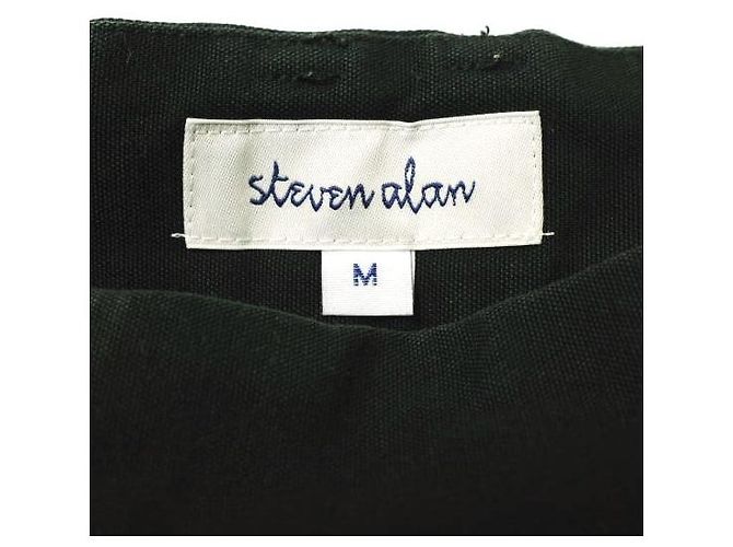Autre Marque Pantalones Peg Top de lona de algodón Steven Alan M Negro - vista 4