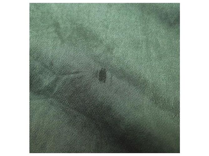 Autre Marque Camicia Heavy Satin Steven Alan M Olive Verde oliva - vista 8