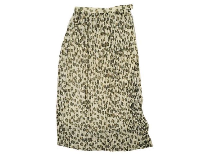 Autre Marque Falda larga plisada SACRA Leopardo Beige - vista 2