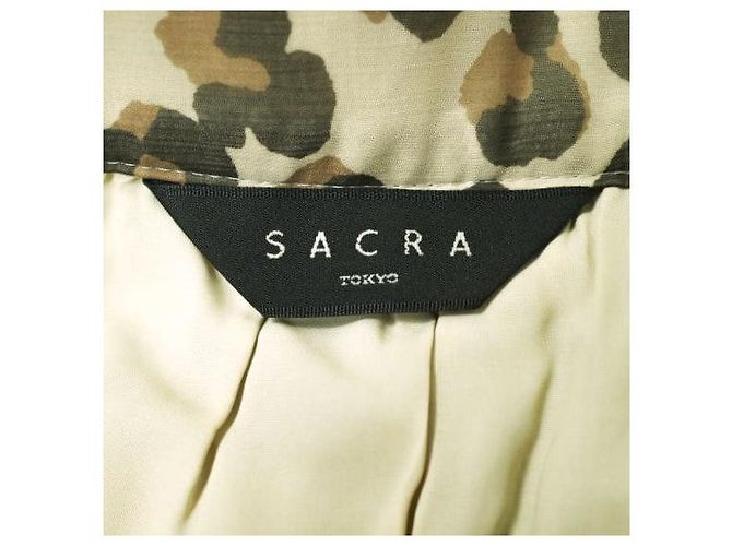 Autre Marque Falda larga plisada SACRA Leopardo Beige - vista 3
