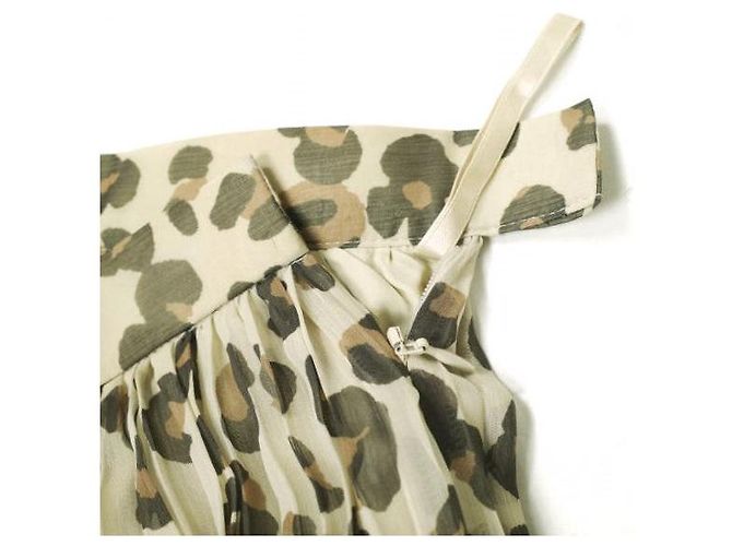Autre Marque Falda larga plisada SACRA Leopardo Beige - vista 5