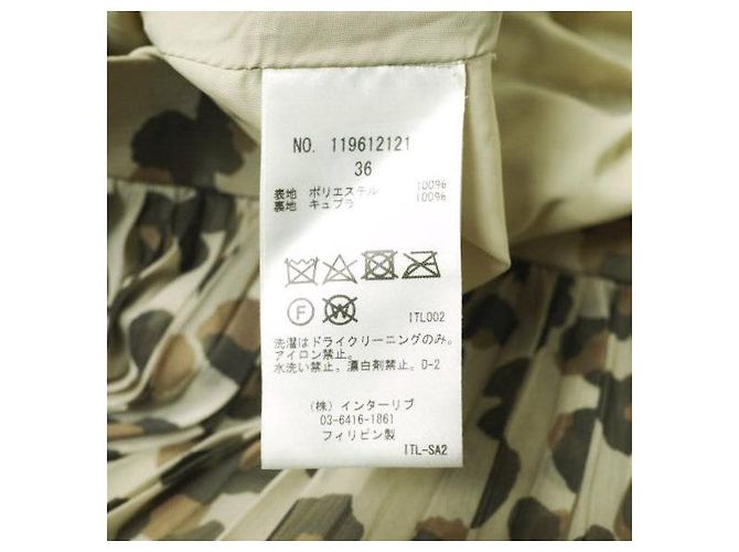Autre Marque Falda larga plisada SACRA Leopardo Beige - vista 8