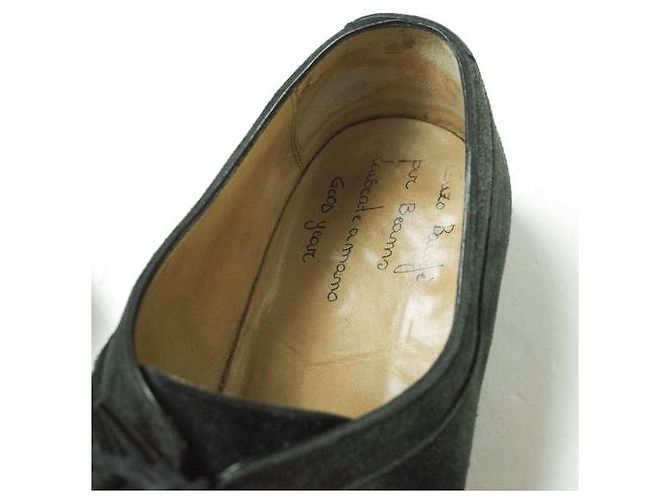 Louis Vuitton Scarpe Ghillie in Camoscio Enzo Bonafe Nere UK6.5 - vista 7