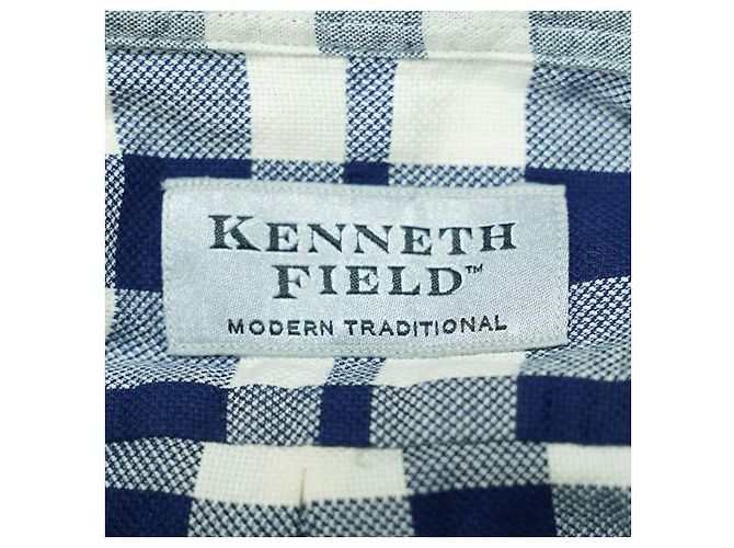 Autre Marque KENNETH FIELD Crazy Pattern Rundkragenhemd XS Marineblau - Ansicht 3