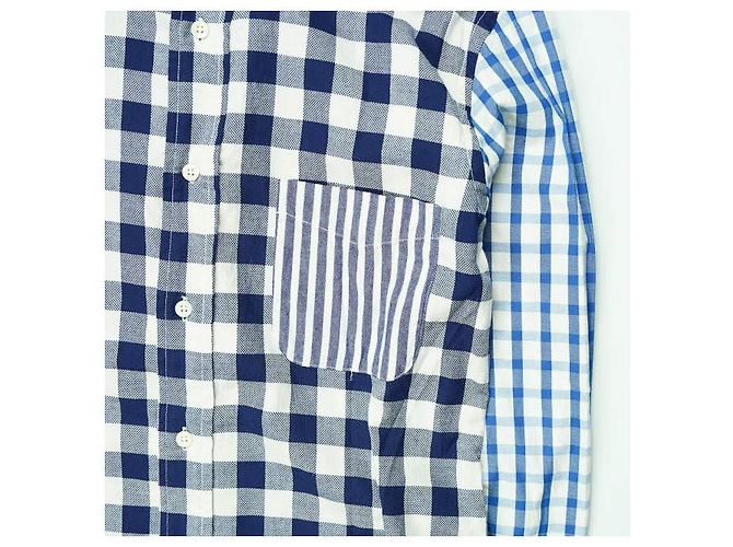 Autre Marque KENNETH FIELD Crazy Pattern Rundkragenhemd XS Marineblau - Ansicht 5