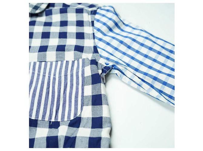 Autre Marque KENNETH FIELD Crazy Pattern Rundkragenhemd XS Marineblau - Ansicht 6