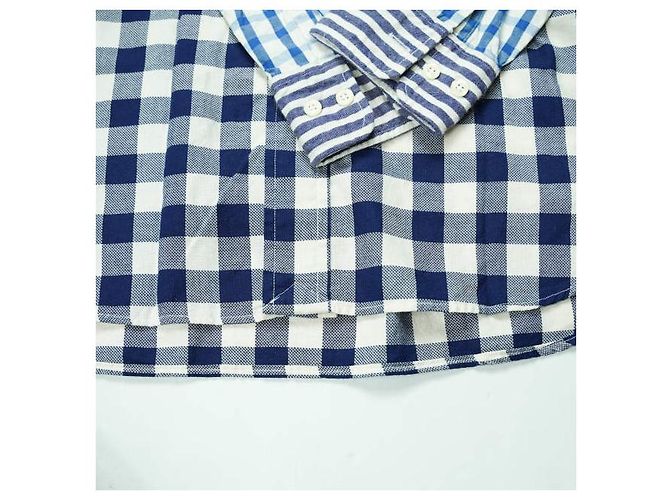 Autre Marque KENNETH FIELD Crazy Pattern Rundkragenhemd XS Marineblau - Ansicht 8