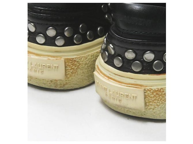 Scarpe slip-on in pelle argentata con borchie Yves Saint Laurent - vista 10